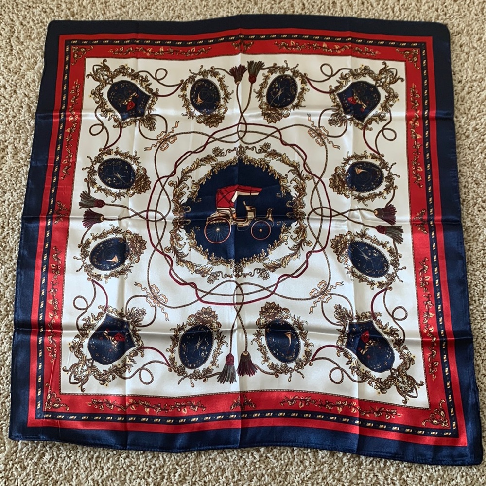 NWOT Silk Scarf/Bandanna - Picture 1 of 5